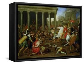 The Destruction of the Temples in Jerusalem by Titus, circa 1638/39-Nicolas Poussin-Framed Stretched Canvas