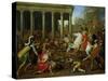 The Destruction of the Temples in Jerusalem by Titus, circa 1638/39-Nicolas Poussin-Stretched Canvas