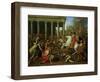 The Destruction of the Temples in Jerusalem by Titus, circa 1638/39-Nicolas Poussin-Framed Giclee Print