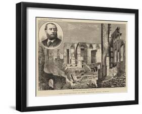 The Destruction of the Theatre Royal, Dublin-null-Framed Giclee Print