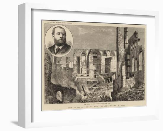 The Destruction of the Theatre Royal, Dublin-null-Framed Giclee Print