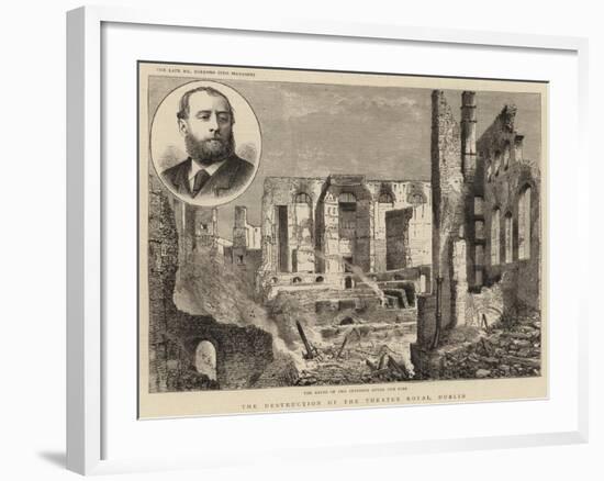 The Destruction of the Theatre Royal, Dublin-null-Framed Giclee Print