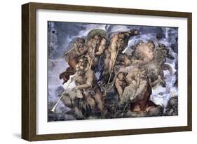 The, Detail Last Judgement-Michelangelo Buonarroti-Framed Giclee Print