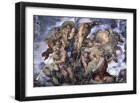 The, Detail Last Judgement-Michelangelo Buonarroti-Framed Giclee Print