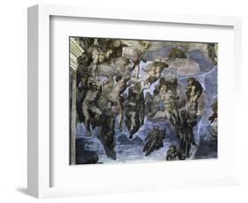 The, Detail Last Judgement-Michelangelo Buonarroti-Framed Giclee Print