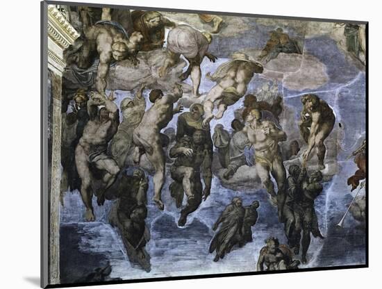 The, Detail Last Judgement-Michelangelo Buonarroti-Mounted Giclee Print