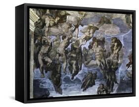 The, Detail Last Judgement-Michelangelo Buonarroti-Framed Stretched Canvas