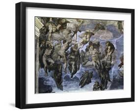 The, Detail Last Judgement-Michelangelo Buonarroti-Framed Giclee Print