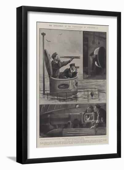 The Development in the Construction of Submarines-Paul Frenzeny-Framed Premium Giclee Print