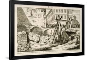 The Device Invented by Nicola Zabaglia in 1748 for Lifting the Obelisk in the Campus Martius-G. Balzar-Framed Giclee Print
