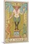 The Devil Depicted on a Tarot Card-null-Mounted Art Print