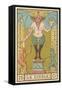 The Devil Depicted on a Tarot Card-null-Framed Stretched Canvas