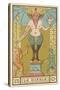 The Devil Depicted on a Tarot Card-null-Stretched Canvas