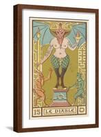 The Devil Depicted on a Tarot Card-null-Framed Art Print