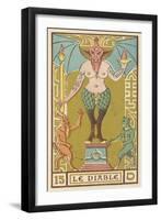 The Devil Depicted on a Tarot Card-null-Framed Art Print