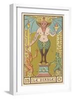 The Devil Depicted on a Tarot Card-null-Framed Art Print