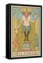 The Devil Depicted on a Tarot Card-null-Framed Stretched Canvas