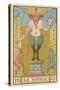 The Devil Depicted on a Tarot Card-null-Stretched Canvas