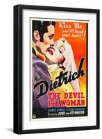 THE DEVIL IS A WOMAN, from left: Cesar Romero, Marlene Dietrich, 1935-null-Framed Premium Giclee Print