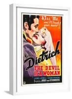 THE DEVIL IS A WOMAN, from left: Cesar Romero, Marlene Dietrich, 1935-null-Framed Premium Giclee Print