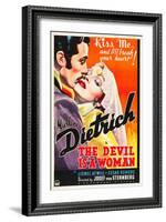 THE DEVIL IS A WOMAN, from left: Cesar Romero, Marlene Dietrich, 1935-null-Framed Art Print