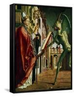 The Devil Presenting St Augustin with the Book of Vices, C1455-1498-Michael Pacher-Framed Stretched Canvas