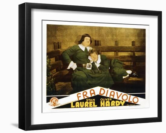 The Devil's Brother, (AKA Fra Diavolo), US Lobbycard, L-R: Oliver Hardy, Stan Laurel, 1933-null-Framed Art Print