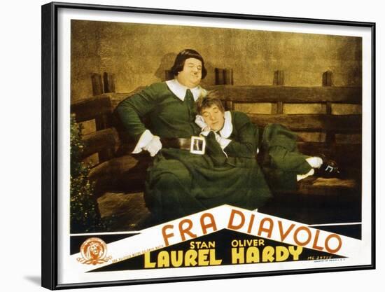 The Devil's Brother, (AKA Fra Diavolo), US Lobbycard, L-R: Oliver Hardy, Stan Laurel, 1933-null-Framed Art Print