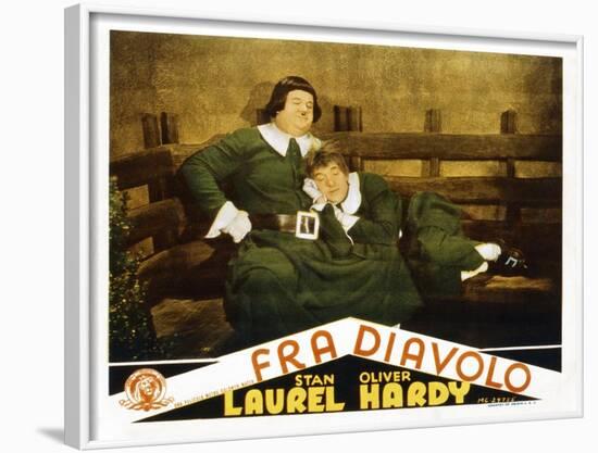 The Devil's Brother, (AKA Fra Diavolo), US Lobbycard, L-R: Oliver Hardy, Stan Laurel, 1933-null-Framed Art Print