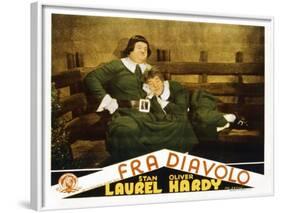 The Devil's Brother, (AKA Fra Diavolo), US Lobbycard, L-R: Oliver Hardy, Stan Laurel, 1933-null-Framed Art Print