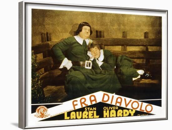 The Devil's Brother, (AKA Fra Diavolo), US Lobbycard, L-R: Oliver Hardy, Stan Laurel, 1933-null-Framed Art Print