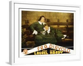 The Devil's Brother, (AKA Fra Diavolo), US Lobbycard, L-R: Oliver Hardy, Stan Laurel, 1933-null-Framed Art Print