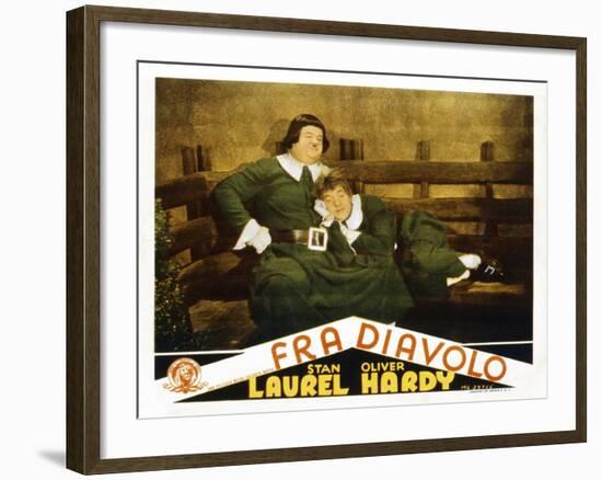 The Devil's Brother, (AKA Fra Diavolo), US Lobbycard, L-R: Oliver Hardy, Stan Laurel, 1933-null-Framed Art Print