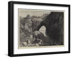 The Devil's Frying-Pan at Cadgewith, Cornwall-R. Dudley-Framed Giclee Print