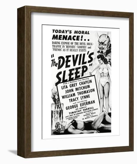 The Devil's Sleep - 1951-null-Framed Art Print