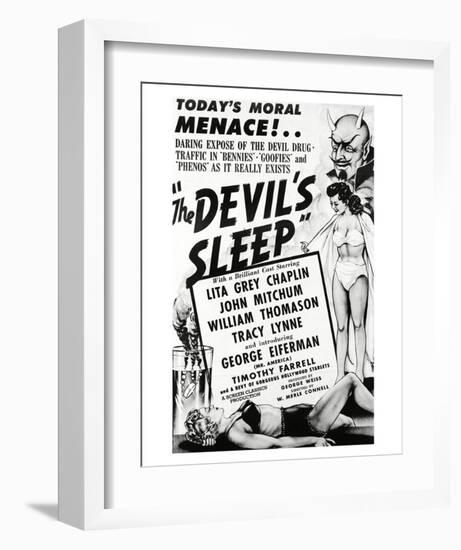 The Devil's Sleep - 1951-null-Framed Art Print