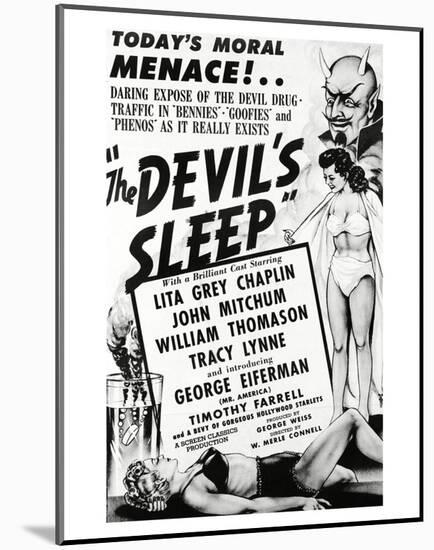 The Devil's Sleep - 1951-null-Mounted Art Print