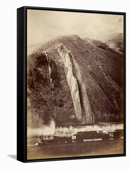 The Devil's Slide, Union Pacific Railroad, Utah, 1880-Carleton Emmons Watkins-Framed Stretched Canvas