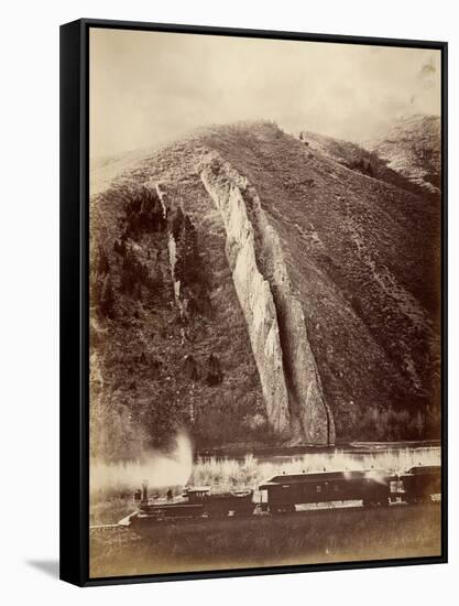 The Devil's Slide, Union Pacific Railroad, Utah, 1880-Carleton Emmons Watkins-Framed Stretched Canvas