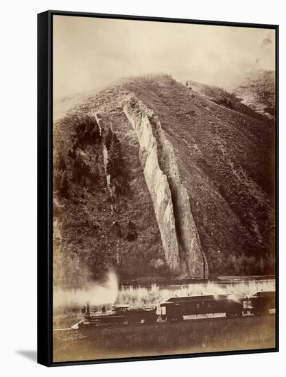 The Devil's Slide, Union Pacific Railroad, Utah, 1880-Carleton Emmons Watkins-Framed Stretched Canvas