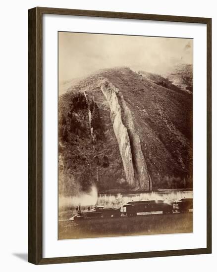 The Devil's Slide, Union Pacific Railroad, Utah, 1880-Carleton Emmons Watkins-Framed Photographic Print