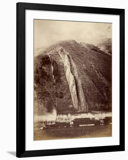 The Devil's Slide, Union Pacific Railroad, Utah, 1880-Carleton Emmons Watkins-Framed Photographic Print