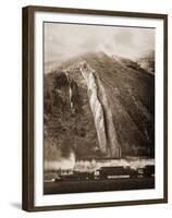 The Devil's Slide, Utah, 1873-1874-Carleton Watkins-Framed Art Print