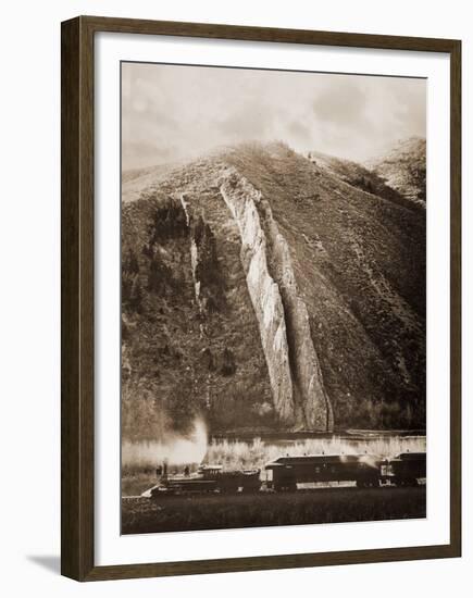 The Devil's Slide, Utah, 1873-1874-Carleton Watkins-Framed Art Print