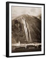 The Devil's Slide, Utah, 1873-1874-Carleton Watkins-Framed Art Print