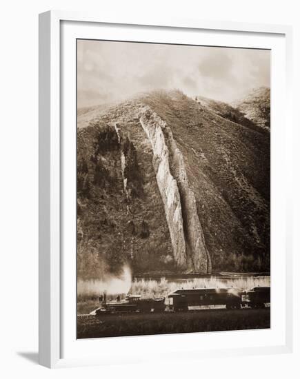 The Devil's Slide, Utah, 1873-1874-Carleton Watkins-Framed Art Print