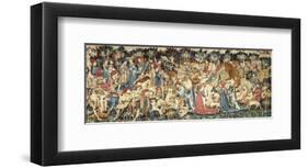 The Devonshire Hunting Tapestries; Boar and Bear Hunt, (late 1425-1430 (made) - 1430)-null-Framed Giclee Print