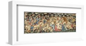 The Devonshire Hunting Tapestries; Boar and Bear Hunt, (late 1425-1430 (made) - 1430)-null-Framed Giclee Print