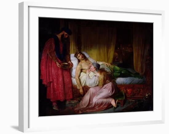 The Devotion of Princess Sybille, 1832-Felix Auvray-Framed Giclee Print