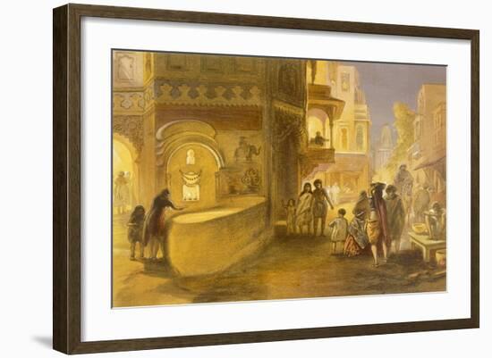 The Dewali or Festival of Lamps, from 'India Ancient and Modern', 1867 (Colour Litho)-William 'Crimea' Simpson-Framed Giclee Print